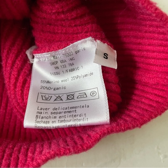 Sezane Lucas Pullover Sweater in Bright Pink Size S - Picture 6 of 9